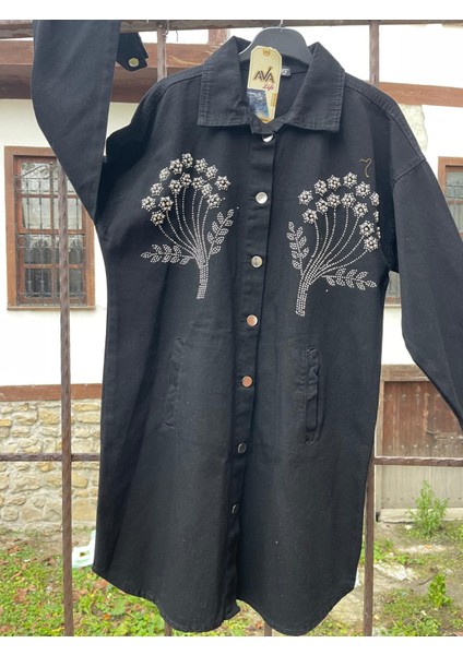 Ava Life Kot Taş Boncuk Işlemeli Kadın Ceket Tunik