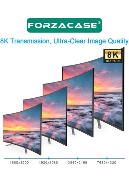 Type-C To Dp Kablo 8k 60hz / 4K 120hz Görüntü Aktarıcı Kablo 2 Metre - FC894 modelleri