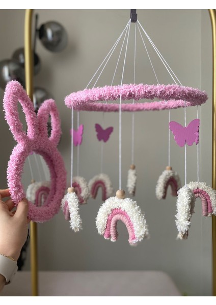 Makrome Dönence Bebek Dönencesi Bebek Beşik Aksesuar El Yapımı Bebek Cocuk Odası Aksesuar modelleri