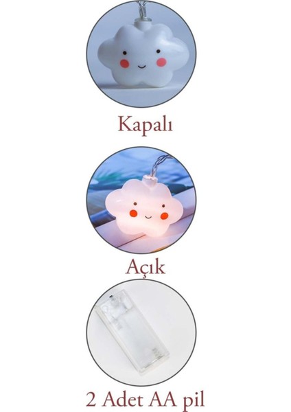 20'li LED Işıklı Bulut Dekor Lambası Yılbaşı Doğum Günü Işıklandırma indirimleri