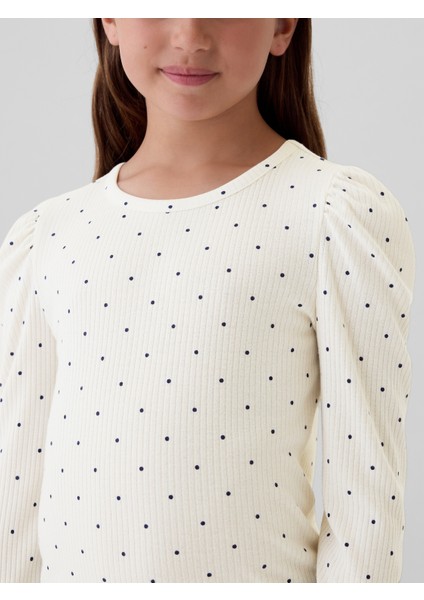 Kız Çocuk Beyaz Fitilli T-Shirt modelleri