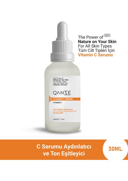 C Vitamini Serum – Cilt Onarıcı ve Parlatıcı, Antioksidan Etkili 30ML