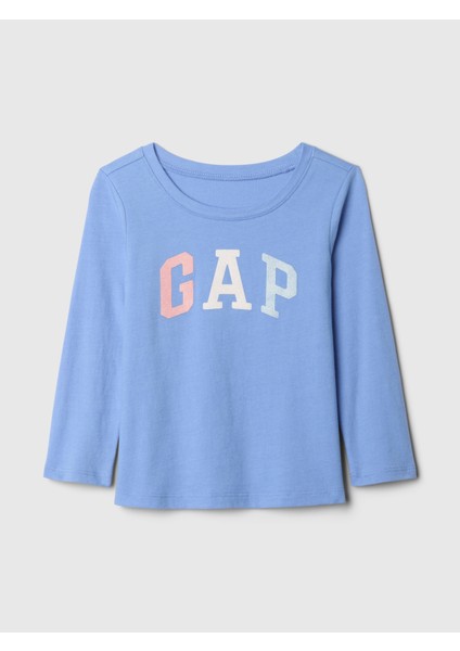 Kız Bebek Mavi Grafikli T-Shirt