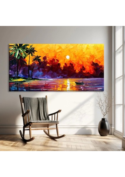 Tropik Günbatımı Kanvas Tablo