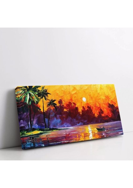 Tropik Günbatımı Kanvas Tablo fiyatları