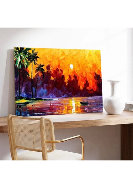 Tropik Günbatımı Kanvas Tablo modelleri