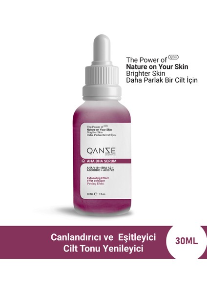 Aha & Bha Canlandırıcı ve Cilt Tonu Eşitleyici Kırmızı Peeling Cilt Serumu 30 ml