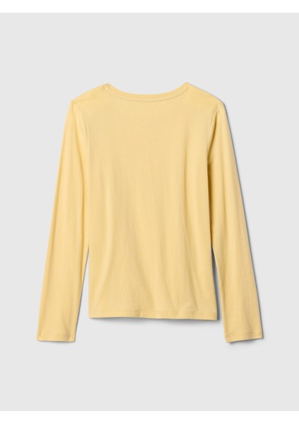 Kız Çocuk Sarı Grafik T-Shirt