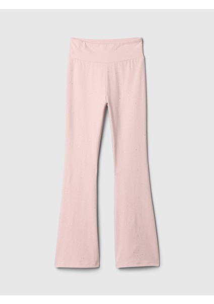 Kız Çocuk Pembe Flare Legging Tayt