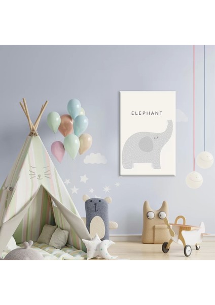 Minik Filin Dünyası Kanvas Tablo