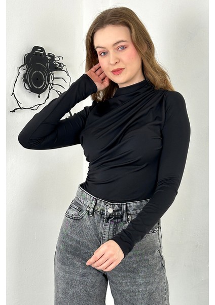 Sendy Kumaş Drapeli Bluz modelleri