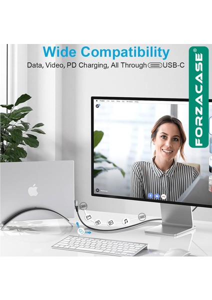 240W Pd Type-C To Type-C LED Ekranlı 8K@60Hz 40GBPS Data ve Şarj Kablosu - FC896 fiyatları