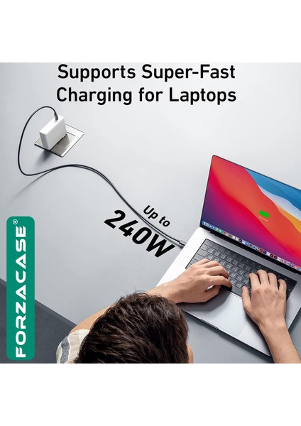 240W Pd Type-C To Type-C LED Ekranlı 8K@60Hz 40GBPS Data ve Şarj Kablosu - FC896 fırsatları