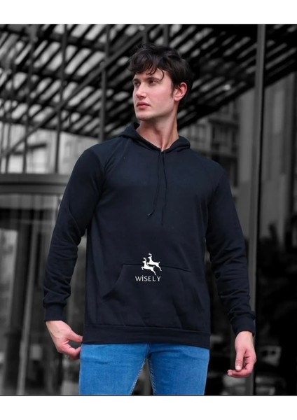 Siyah Düz Baskısız Şardonlu Unisex Sweatshirt fiyatları
