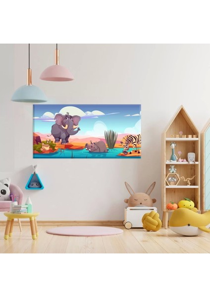 Dostların Su Banyosu Kanvas Tablo