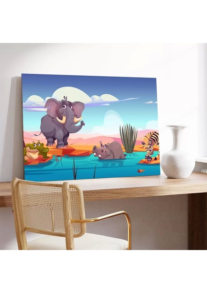 Dostların Su Banyosu Kanvas Tablo modelleri