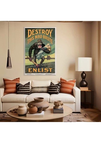 ''king Kong'' Vintage Kanvas Tablo