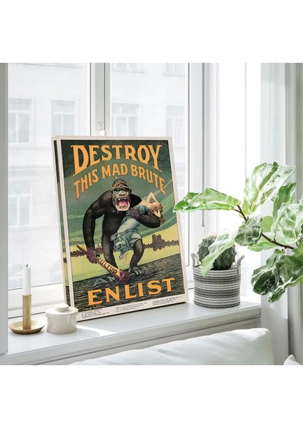 ''king Kong'' Vintage Kanvas Tablo modelleri