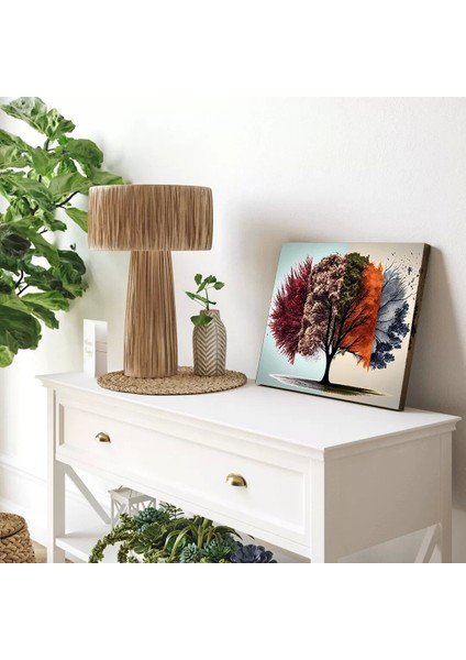 Dört Mevsim Ağacı Kanvas Tablo modelleri