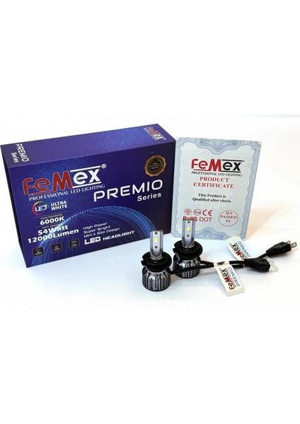 Premio H7 Şimşek Etkili Led Xenon 54W 12000 Lumen