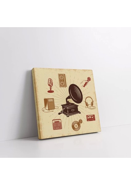 Vintage Müzik Kanvas Tablo fiyatları
