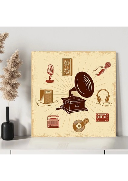 Vintage Müzik Kanvas Tablo modelleri