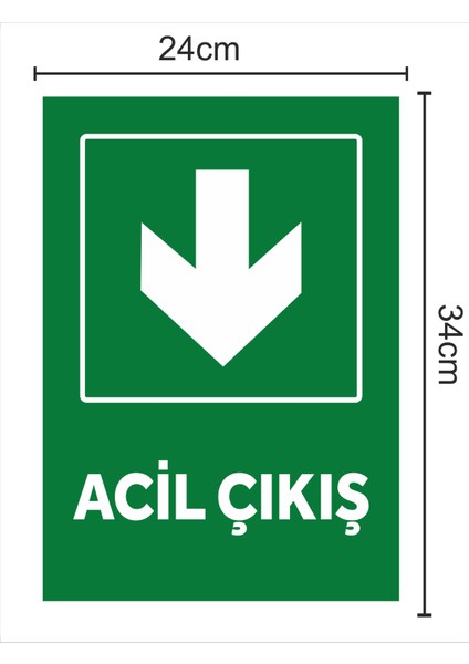 Acil Çıkış Tabela Levha 24 x 34 cm Pvc fiyatları