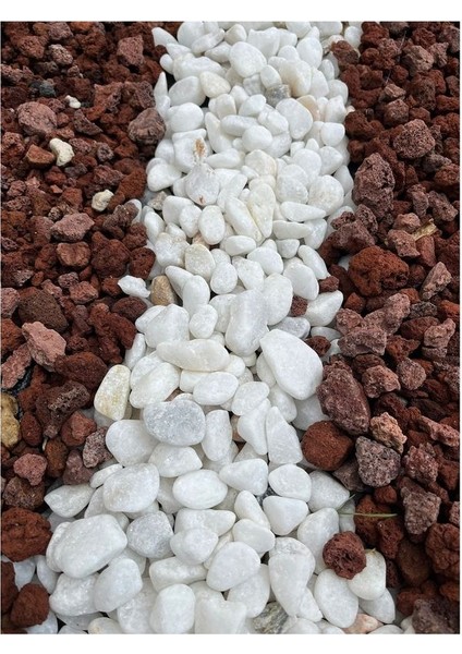 Tamburlanmış Dolamit Çakıl (Küçük 1-3cm)-(Orta 2-4cm)-(Büyük 4-6cm) Dekoratif Süs Taşlar indirimleri