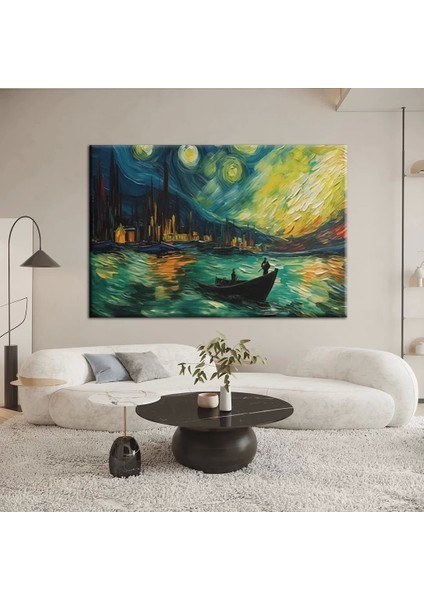 Geceye Fısıldayan Yıldızlar Kanvas Tablo