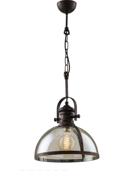 AV-5063-1BSY Siyah Boyalı Modern Avize E27 Metal Cam 30cm