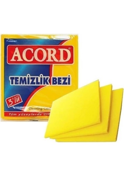 3'lü Temizlik Bezi * 6 Paket