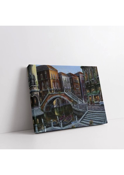 Gece Vakti Köprü Kanvas Tablo fiyatları