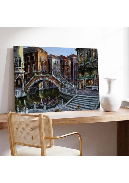 Gece Vakti Köprü Kanvas Tablo modelleri