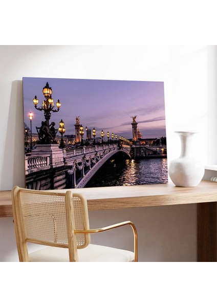 Akşamüstü Nehir Yolu Kanvas Tablo modelleri