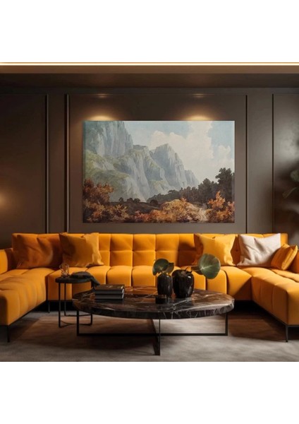 Dağların Manzarası Kanvas Tablo fiyatları