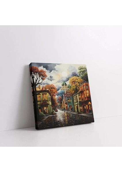 Dört Mevsim Şehir Kanvas Tablo fiyatları