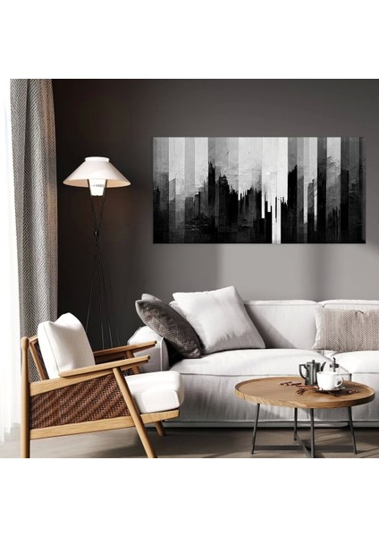 Soyut Şehir Silueti Kanvas Tablo