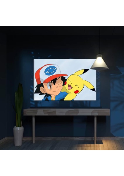 Ash ve Pikachu Kanvas Tablo