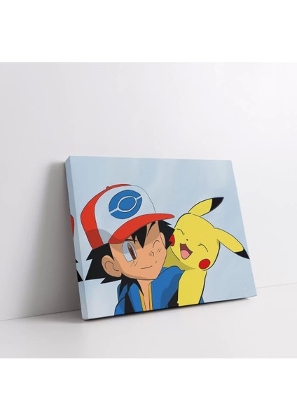 Ash ve Pikachu Kanvas Tablo