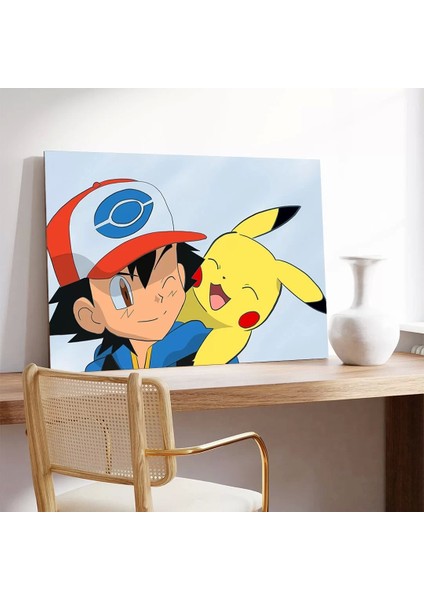 Ash ve Pikachu Kanvas Tablo