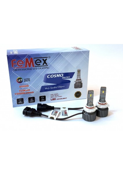 Cosmo HB3 9005 Şimşek Etkili Led Xenon 72W 15000 Lumen