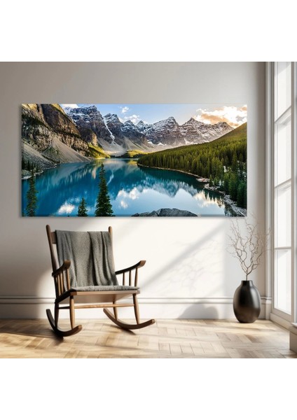 Dağ Gölü Kanvas Tablo