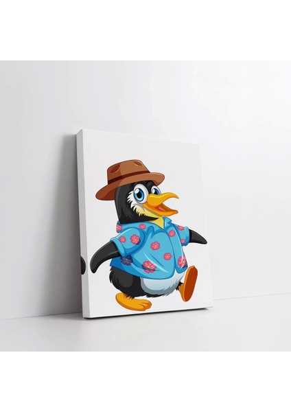 Keşifçi Penguen Kanvas Tablo fiyatları