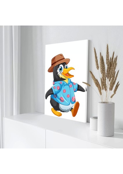 Keşifçi Penguen Kanvas Tablo modelleri