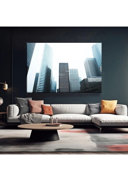 Gökdelenler Arasında Kanvas Tablo