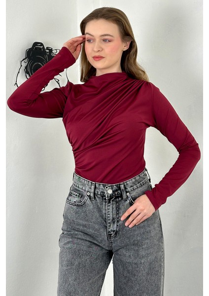 Sendy Kumaş Drapeli Bluz modelleri