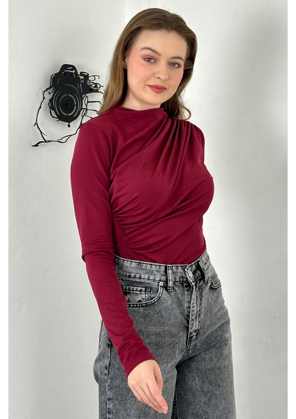 Sendy Kumaş Drapeli Bluz modelleri