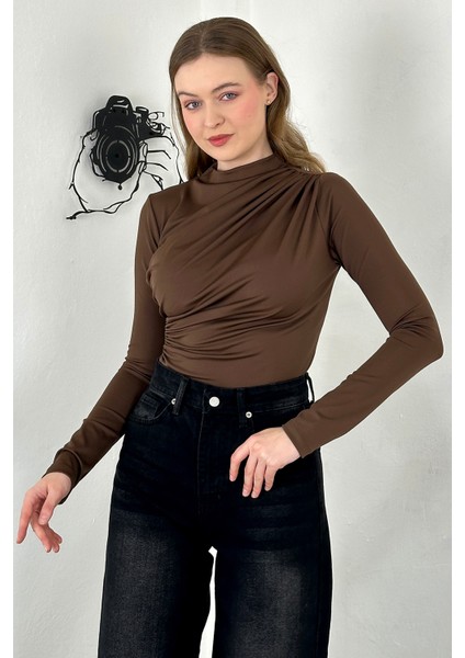 Sendy Kumaş Drapeli Bluz modelleri