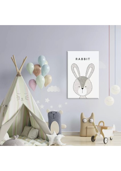 Tavşanın Sessiz Dünyası Kanvas Tablo