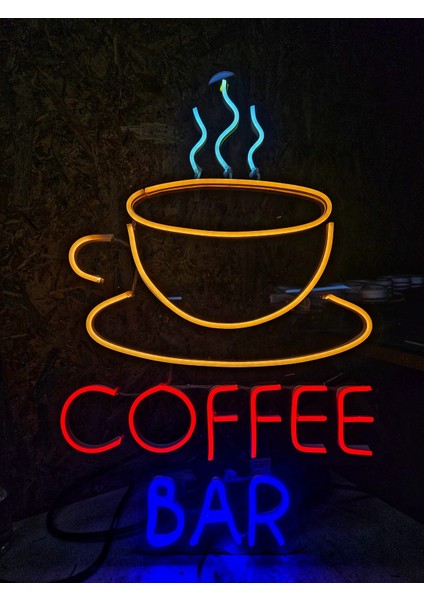 Cooffee Bar Neon LED Işıklı Duvar Dekarasyon